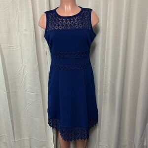Lauren Ralph Lauren Sleeveless Sheath Dress Women's Size 10 Petite Blue Lined